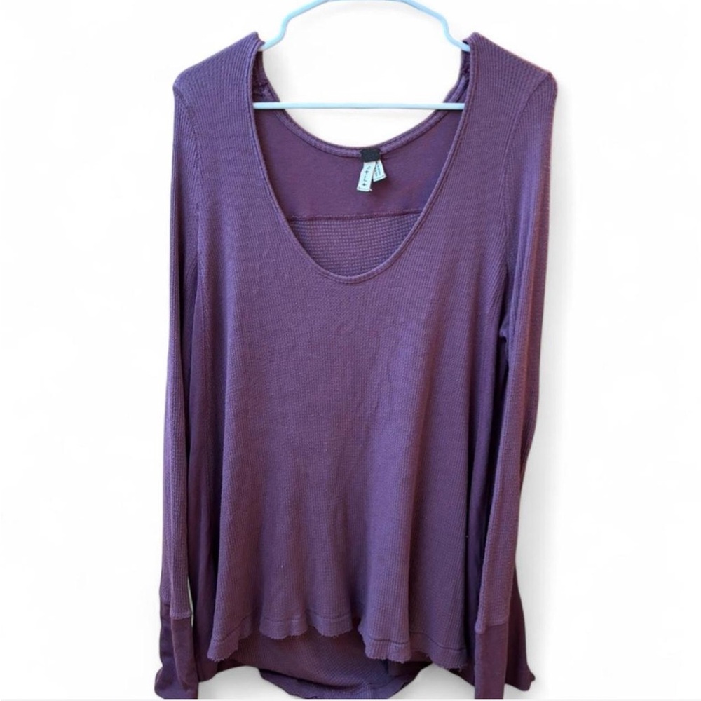 Free People Waffle Knit Top